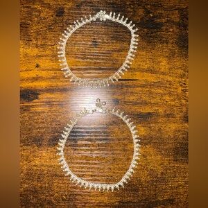Sterling Silver Cultural (Indian?) ankle bracelets (have little bells sounds)
